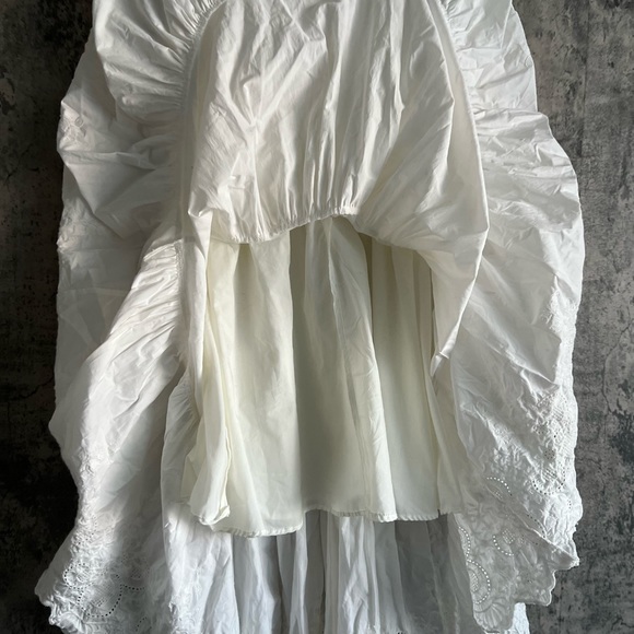 Cotton simple puffy dress with adjustable straps maxi dress western vibe boho - Picture 14 of 14